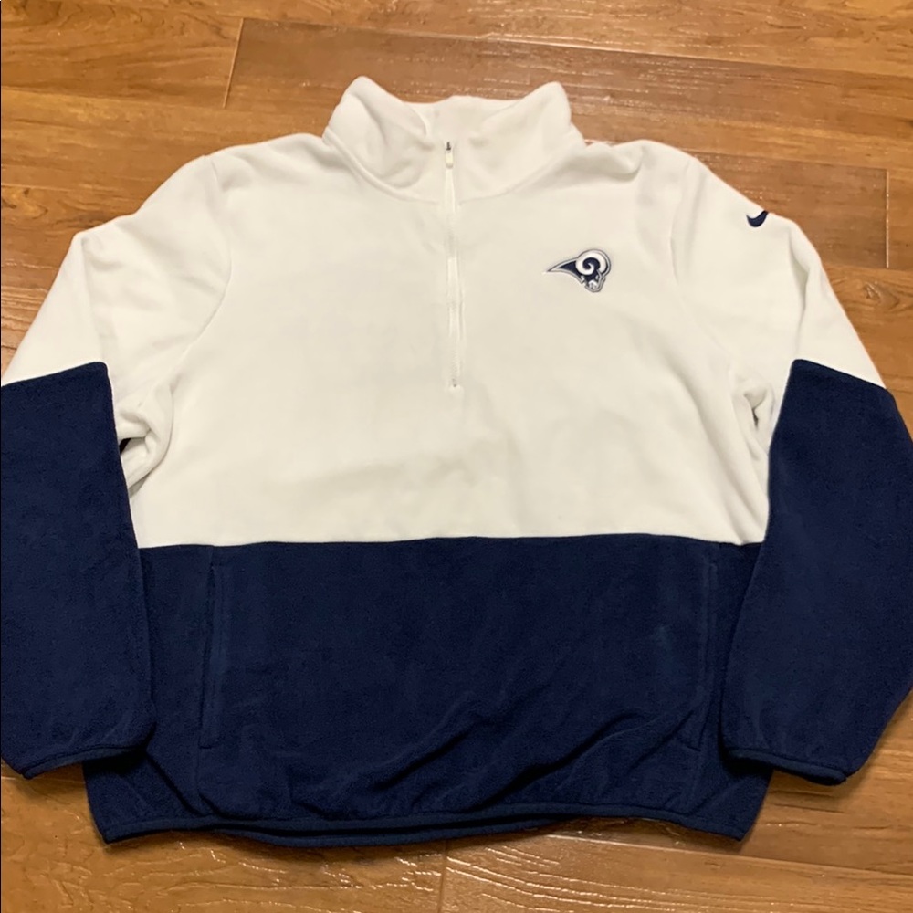 Nike Los Angeles Rams Half-Zip Fleece Football NFL Pullover